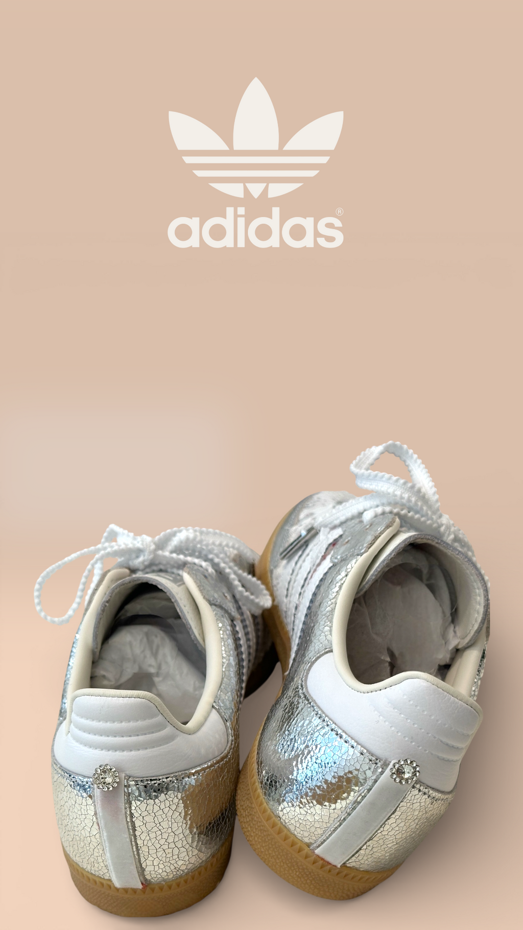 Adidas Samba white silver