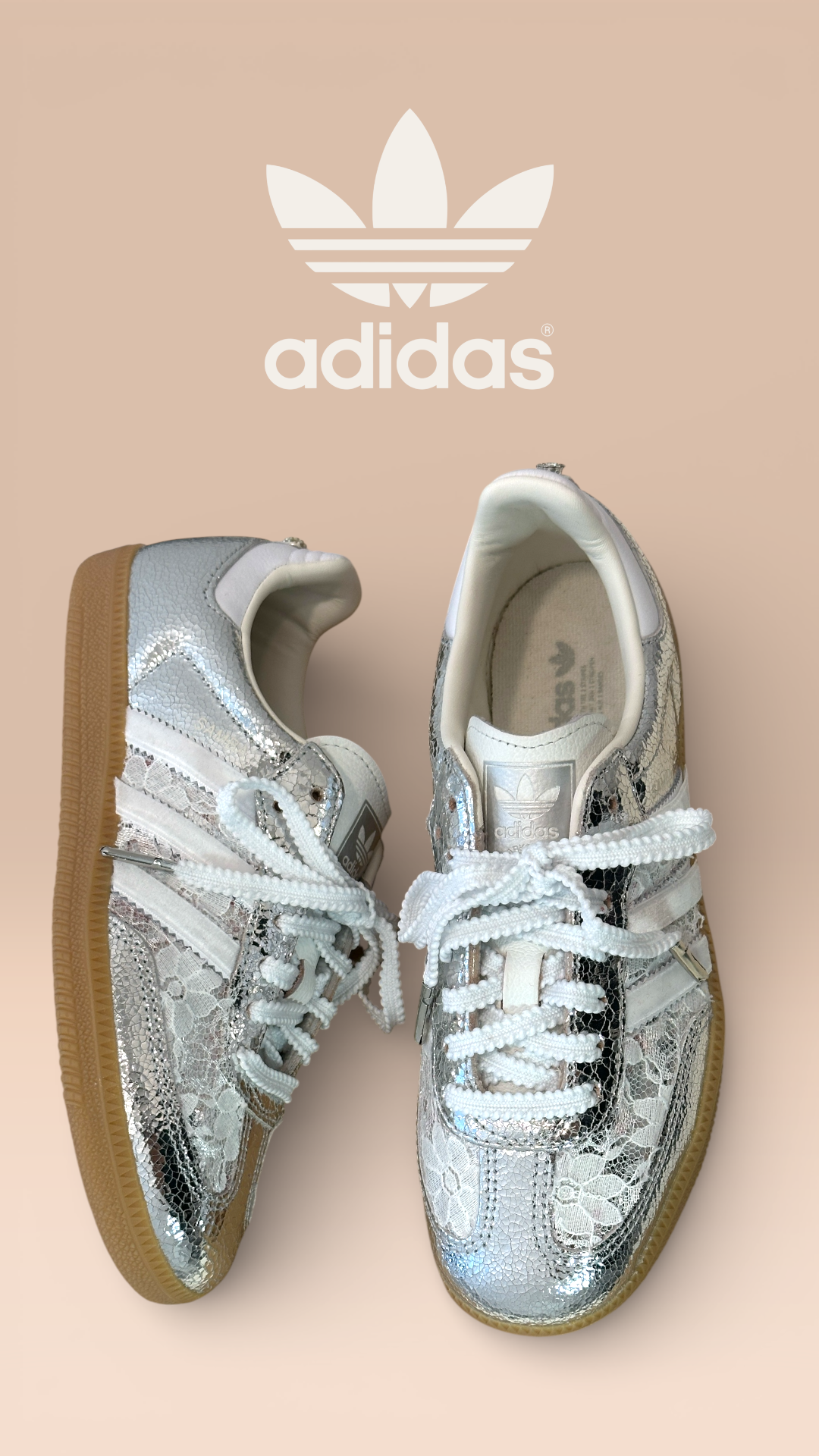 Adidas Samba white silver