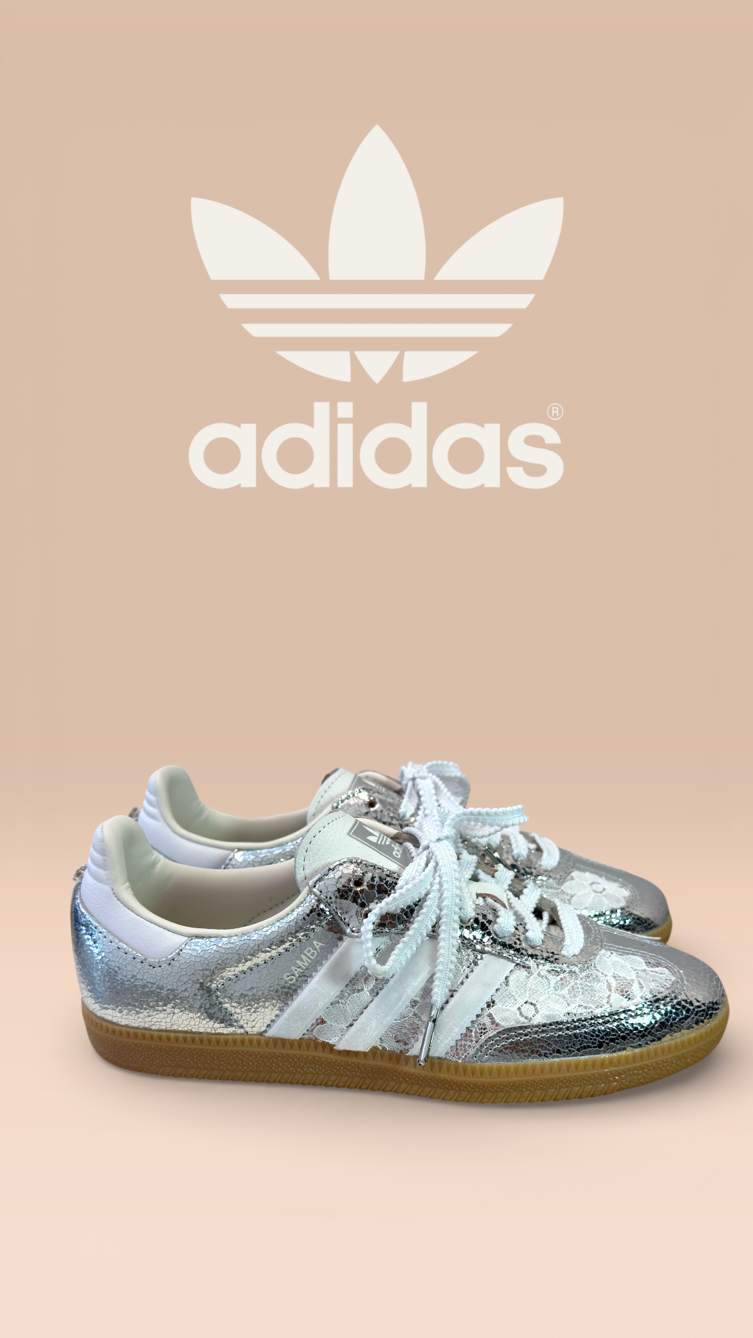 Adidas Samba white silver