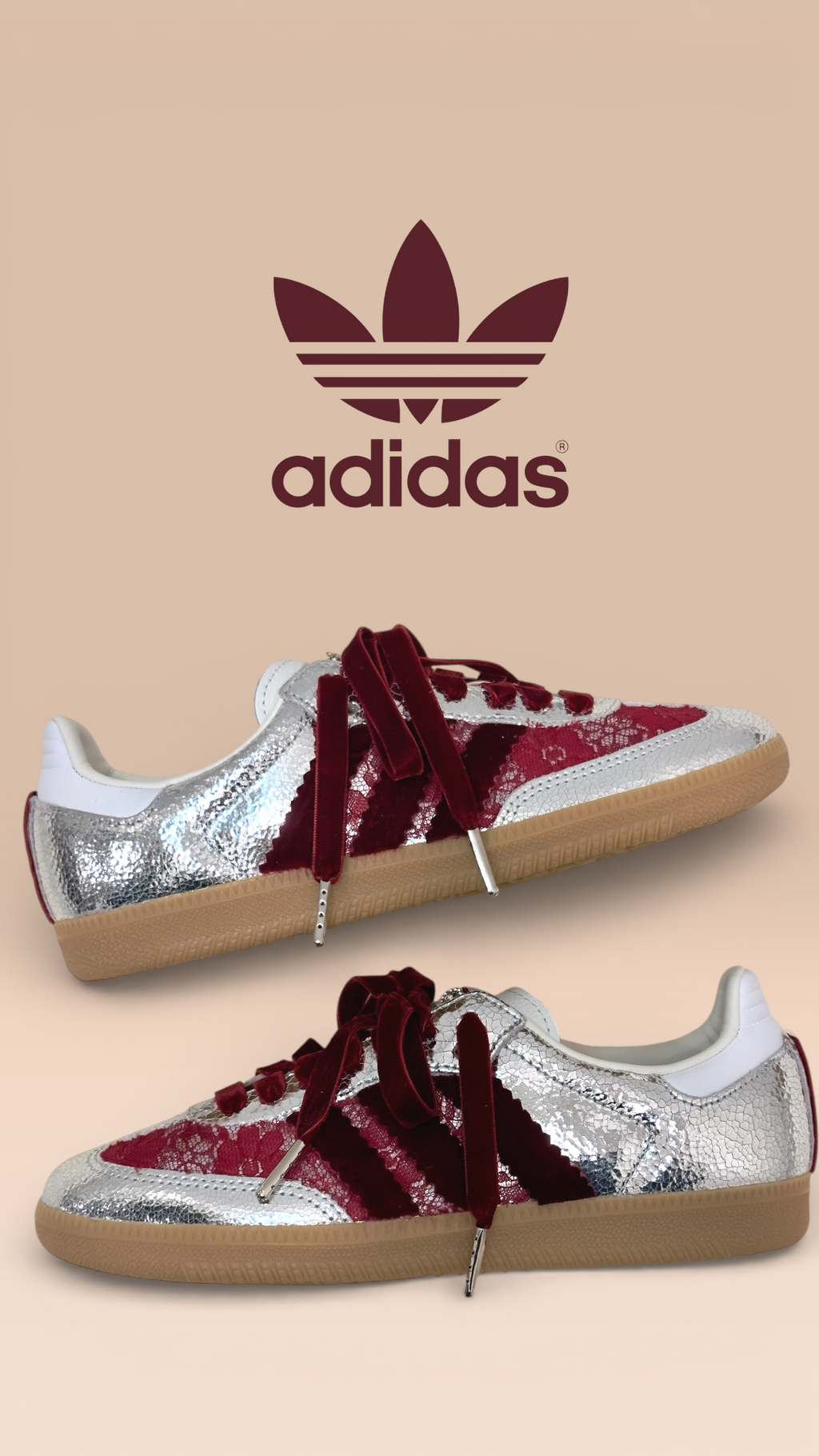 Adidas Samba Burgundy Velvet