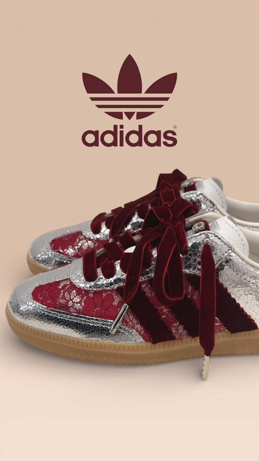 Adidas Samba Burgundy Velvet