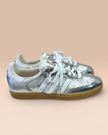 Adidas Samba blanc argent