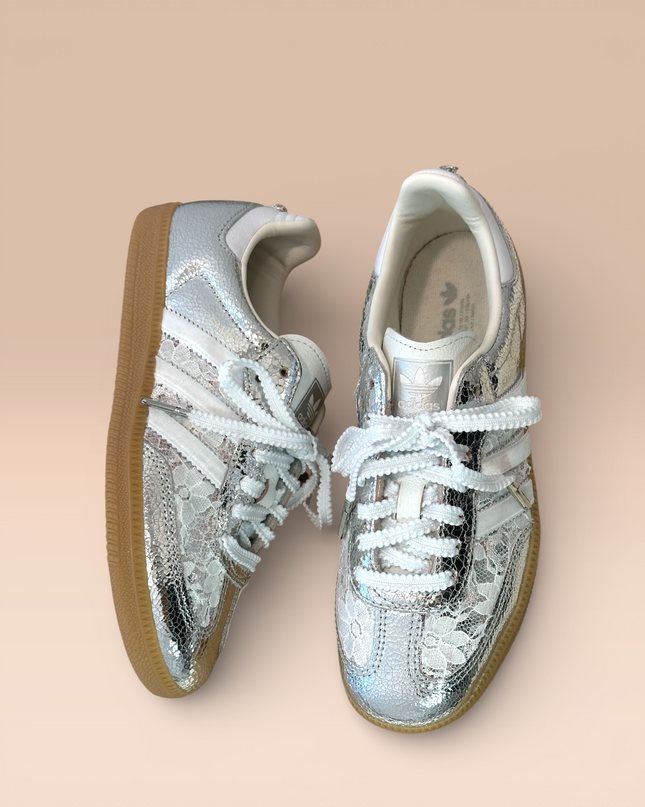 Adidas Samba white silver