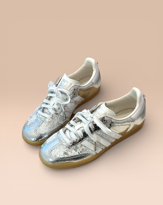 Adidas Samba white silver