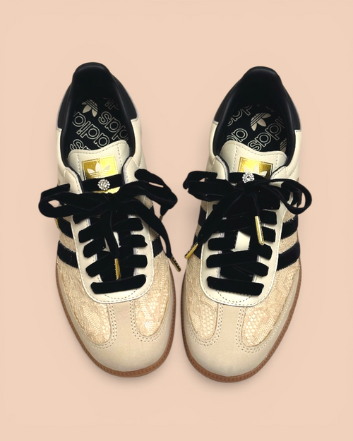 Adidas Samba Beige/black velvet 1