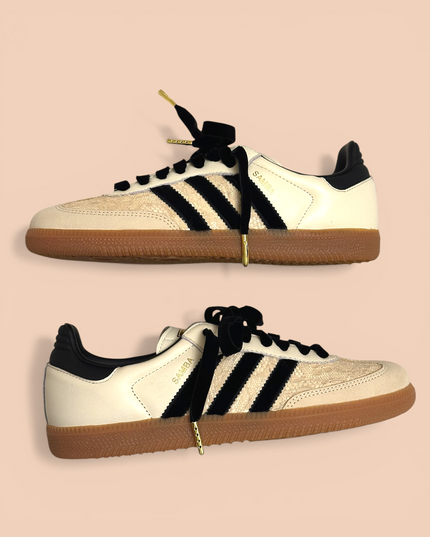 Adidas Samba Beige/velours noir 1