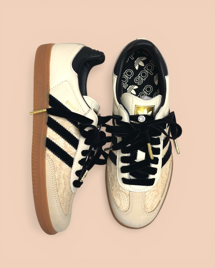 Adidas Samba Beige/velours noir 1