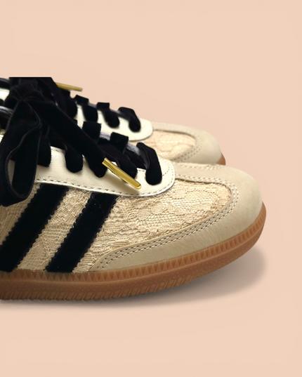 Adidas Samba Beige/velours noir 1