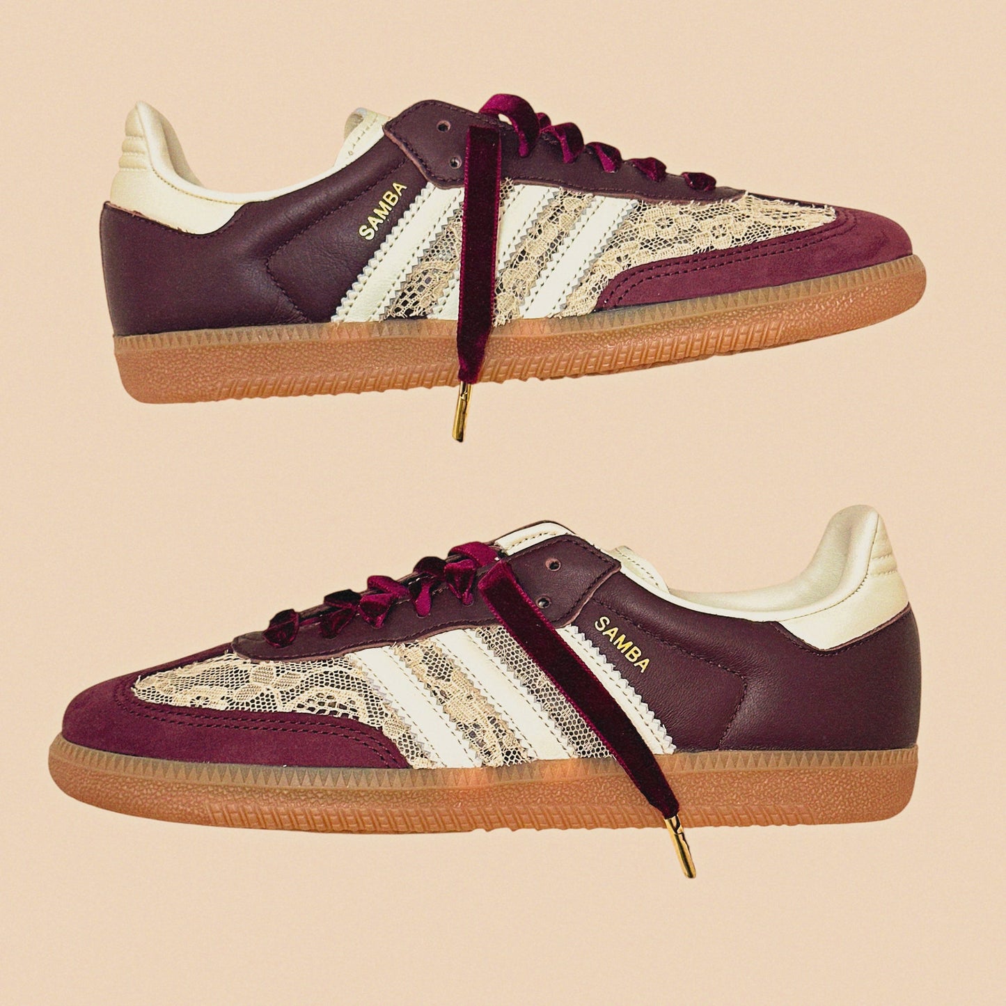 Adidas Samba burgundy Shoebella