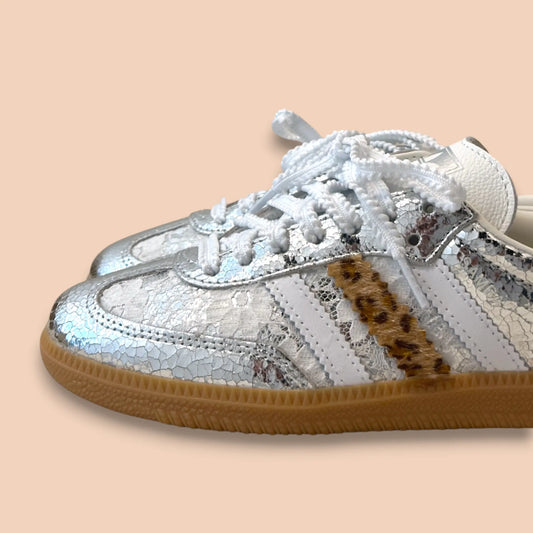 Adidas Samba white silver Shoebella