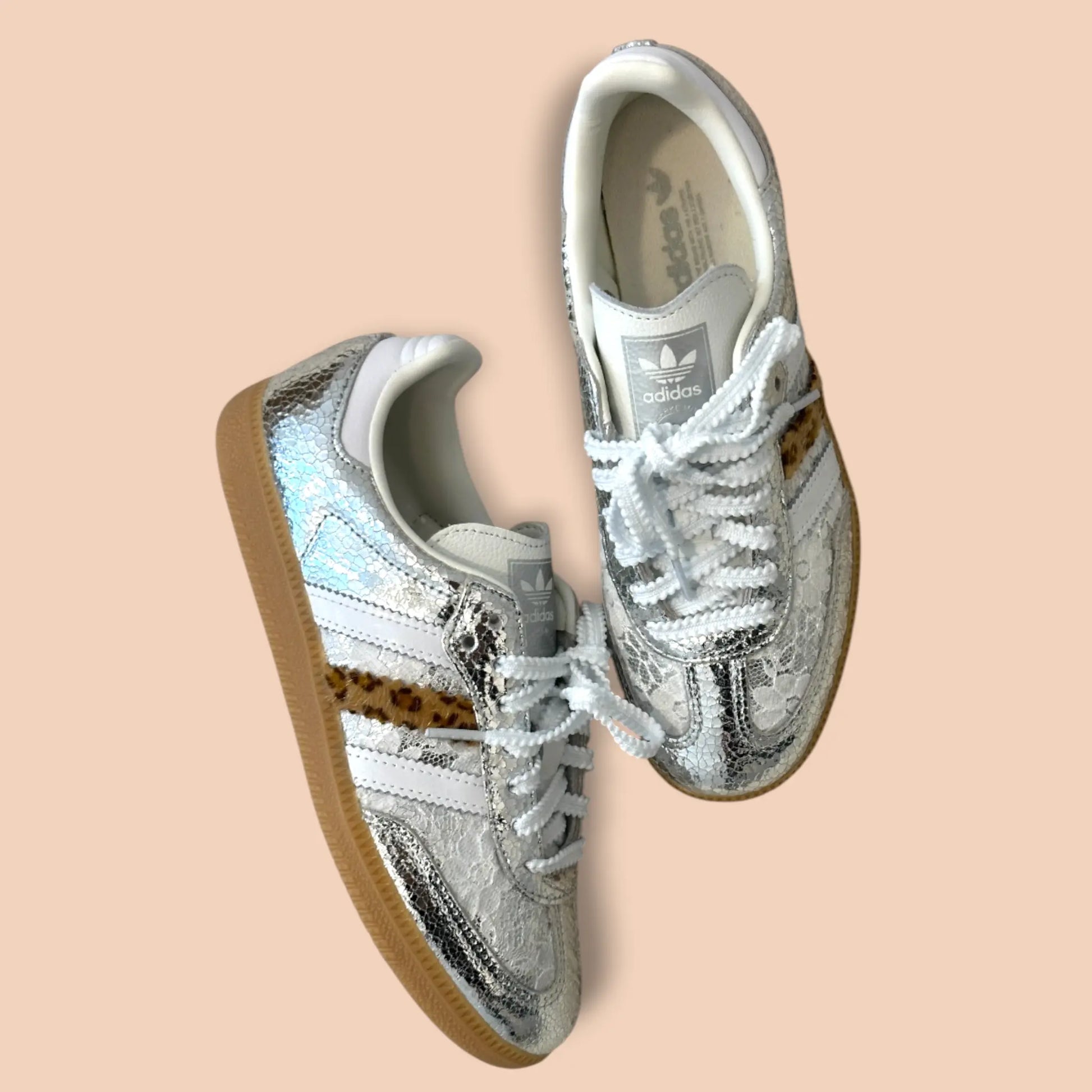 Adidas Samba white silver Shoebella