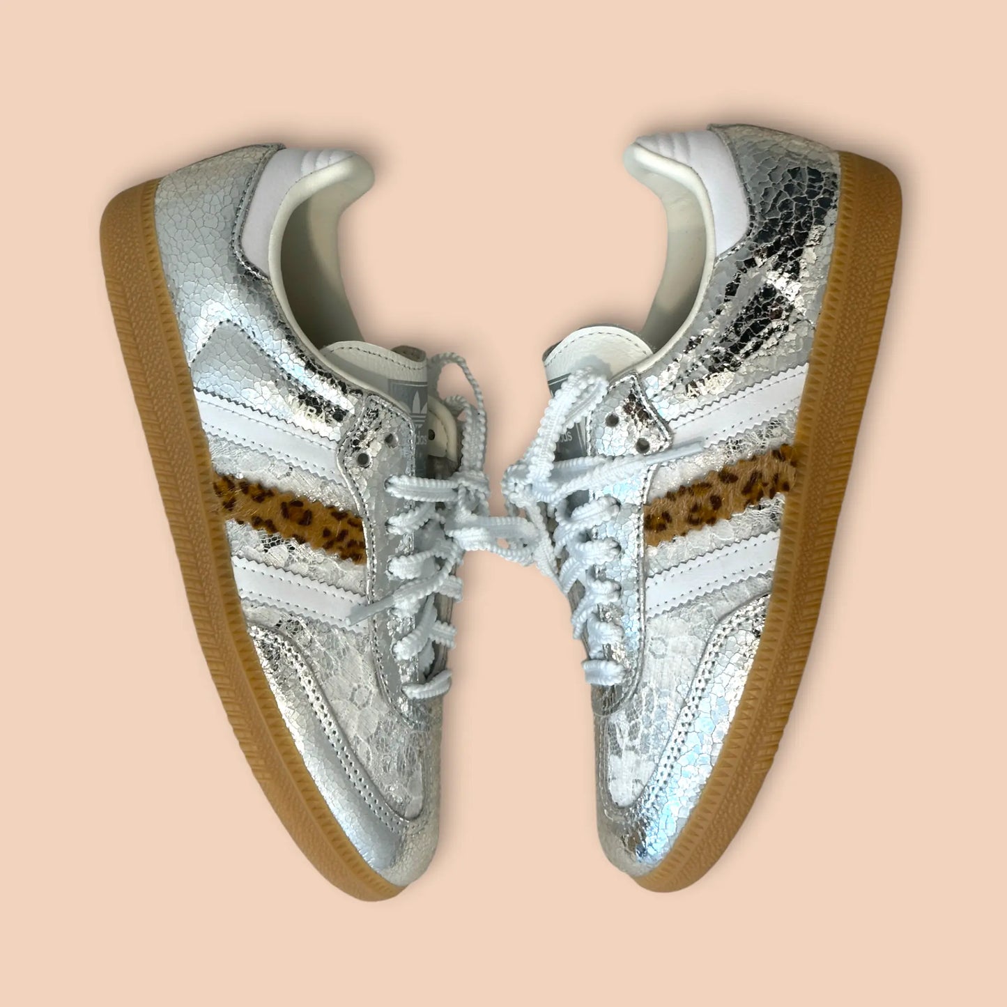 Adidas Samba white silver Shoebella