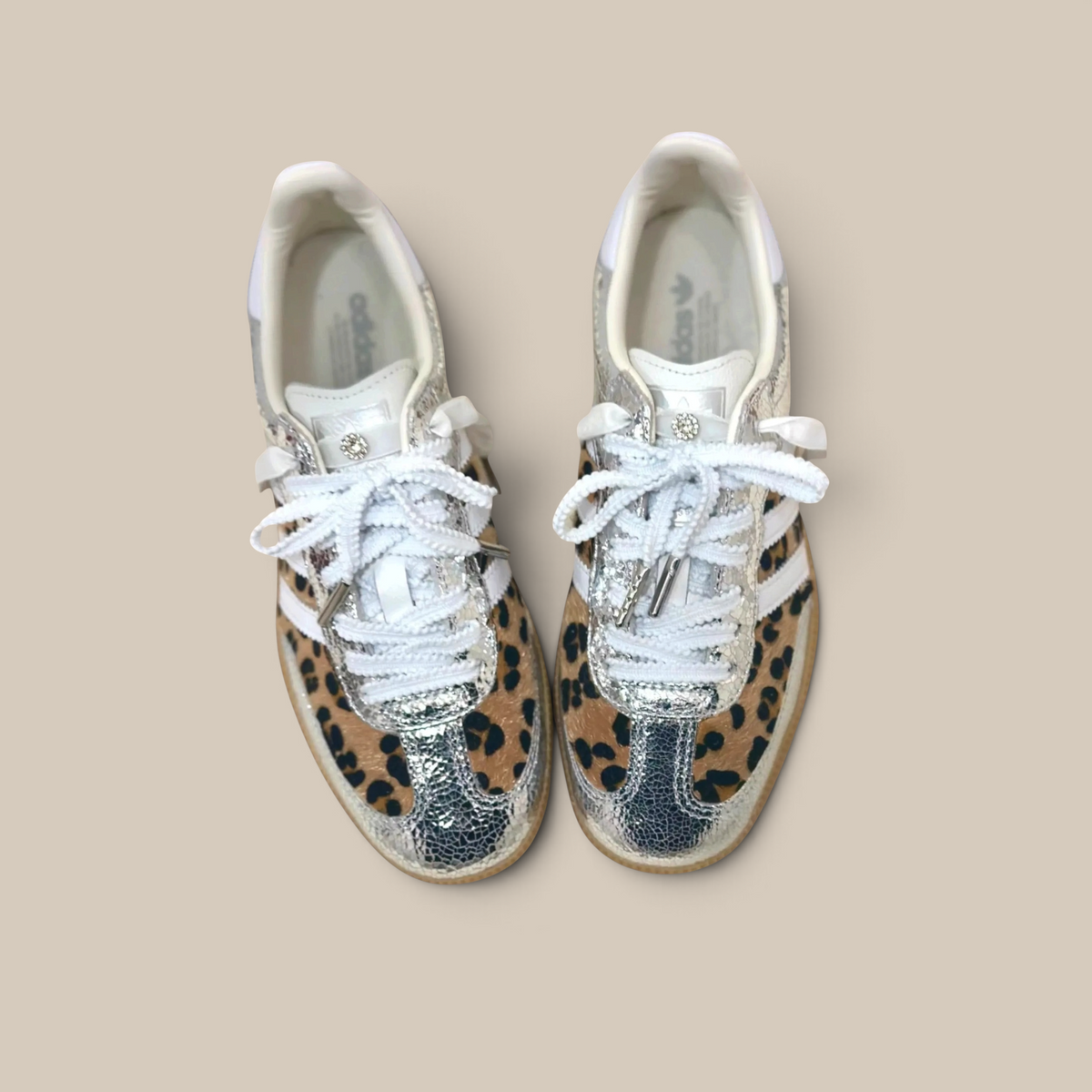 Leopard Zilver Shoebella